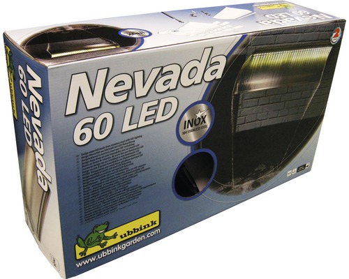Verpakking voor Nevada 60 LED waterval van roestvrij staal
