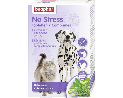 BEAPHAR No Stress Tabletten, Anti stressmiddel voor hond en kat 20 st