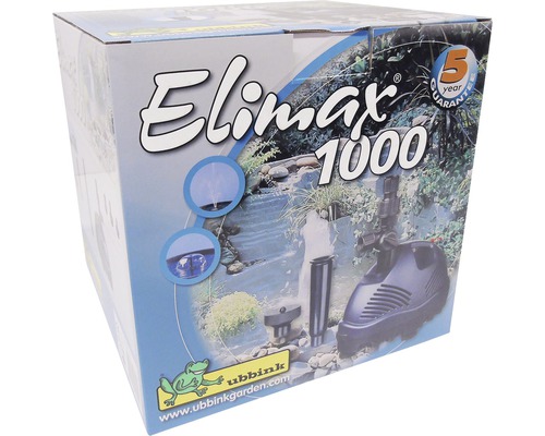 Verpakking van een Elimax 1000 vijverpomp