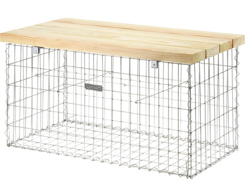 Schanskorfbank met houten blad