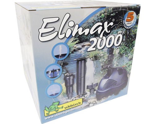 Verpakking van de Elimax 2000 vijverpomp