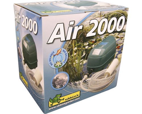 Verpakking van de Ubbink Air 2000 vijverbeluchtingspomp