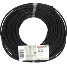 Zwarte H07 V-K elektriciteitsdraad, 1x6 mm², rol van 50 meter