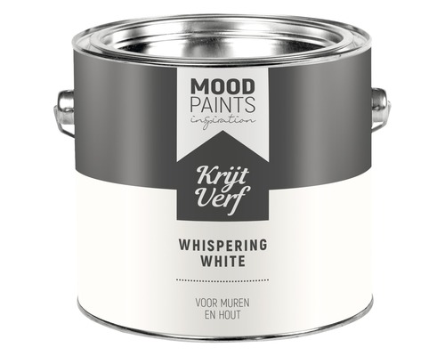 MOODPAINTS Krijtverf whispering white 2,5 l Verfemmer met krijtverf voor muren en hout