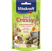 Vitakraft Fruit Crossys knaagdier voedselverpakking met afbeelding van konijn, cavia en hamster