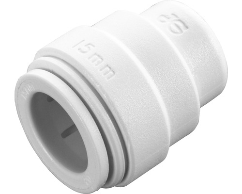 Kunststof buisverbinder, 15 millimeter