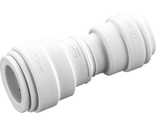 Pijpverbinder met een diameter van 12 millimeter en 15 millimeter