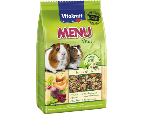 VITAKRAFT Caviavoer Premium Menu Vital 3 kg Vitakraft Menu Vital Volledige voeding voor cavia''s
