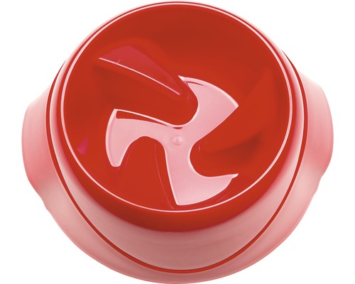 Rode verfmixer met roerinzetstuk