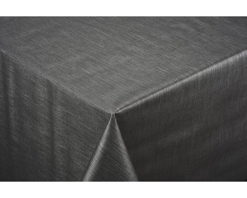 VENILIA Tafelzeil linnen antraciet 140 cm breed (van de rol) Grijs tafelkleed met stoftextuur