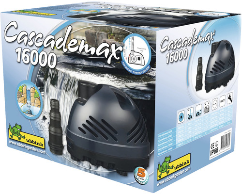 Verpakking van een Ubbink Cascade Max 16000 vijverpomp
