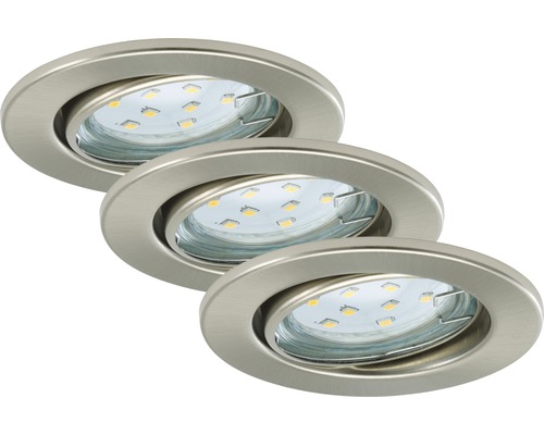 Drie LED inbouwspots