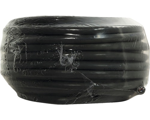 Rol zwarte elektriciteitskabel verpakt in folie