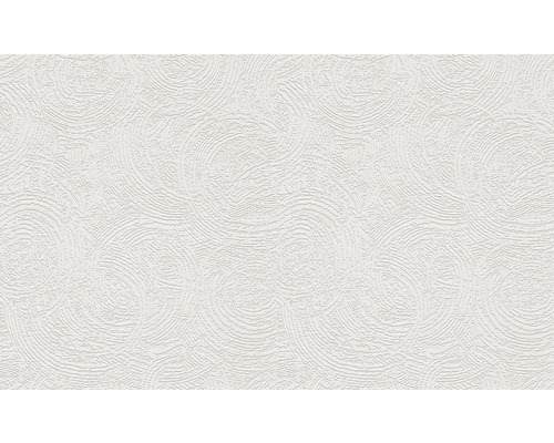 RASCH Vliesbehang 125214 Wallton effen wit 25x1,06 m Behang met cirkelstructuur