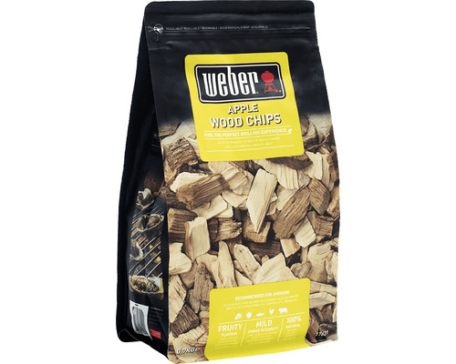 Weber appelhout snippers in een verpakking voor de barbecue