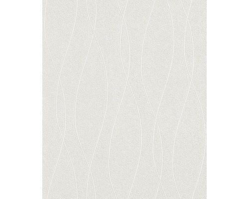 RASCH Vliesbehang 142501 Wallton strepen wit Behang met golfpatroon