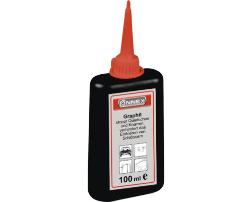 Grafietolie in een fles van 100 milliliter