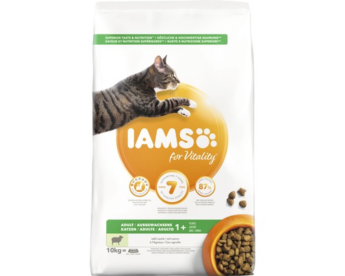 Iams for Vitality droogvoer met lam voor volwassen katten vanaf één jaar, 10 kilogram