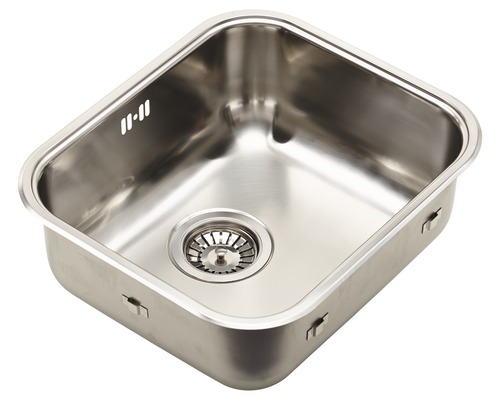 RVS spoelbak met afvoergarnituur