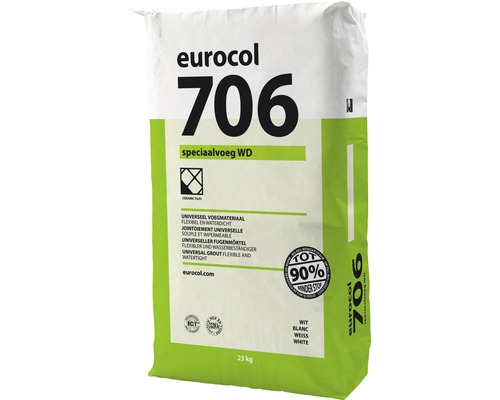 FORBO EUROCOL Speciaalvoeg WD 706 wit 23 kg Zak Eurocol 706 speciaalvoeg WD, flexibel en waterdicht, 23 kilogram