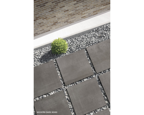 FLAIRSTONE Keramische terrastegel gerectificeerd modern dark, 60 x 60 x 2 cm