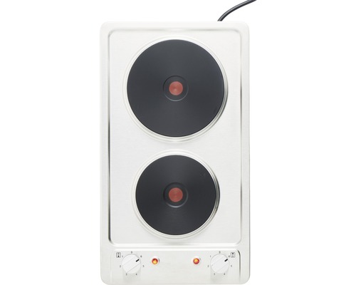 Dubbele kookplaat van roestvrij staal met twee kookzones