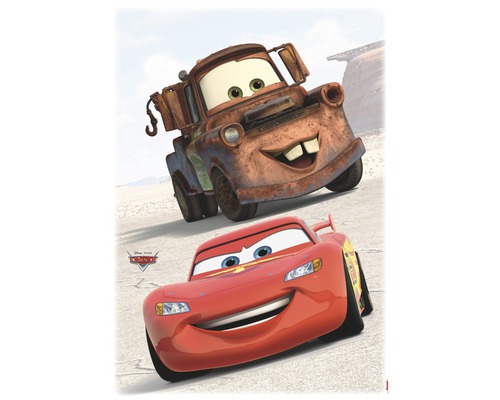 Tekenfilmfiguren Lightning McQueen en Takel uit Cars