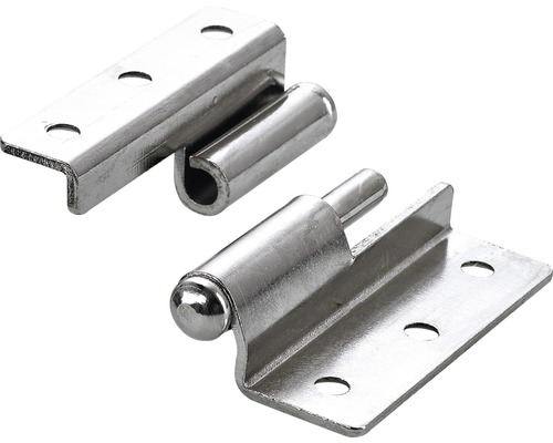 HETTICH Meubelpaumelle met knik 50x38x1,5 mm rechts vernikkeld, 2 stuks