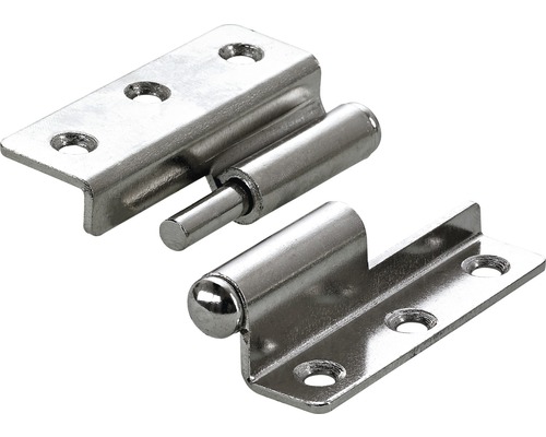 HETTICH Meubelpaumelle met knik 50x38x1,5 mm links vernikkeld, 2 stuks