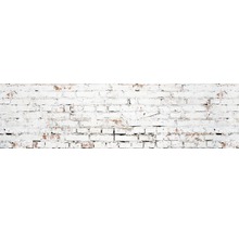 Muur van bakstenen met witte verf