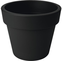 Zwarte kunststof bloempot