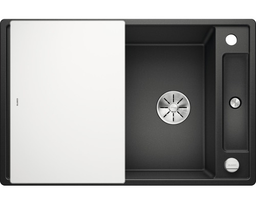 Spoelbak van silgraniet met snijplank