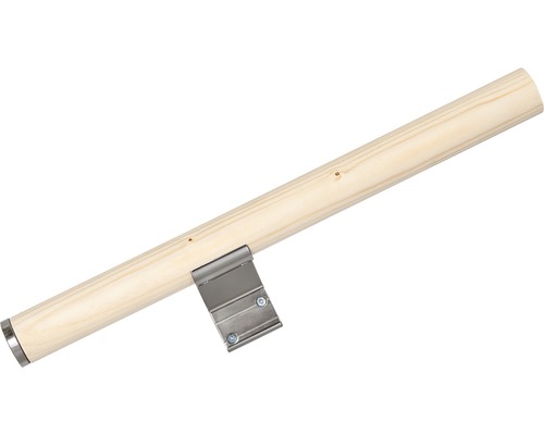 Houten stang met metalen beugel