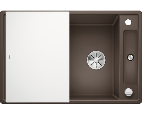 Spoelbak van silgraniet met snijplank