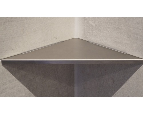 Metalen hoekplank voor montage in de douche