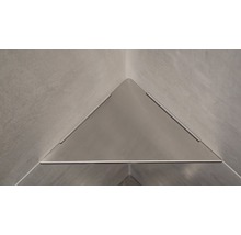 Hoekplanchet RVS geborsteld 30x30 cm