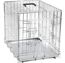 KARLIE Transportkooi / bench metaal met 2 deuren 109x70x76 cm