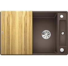 Spoelbak met houten snijplank