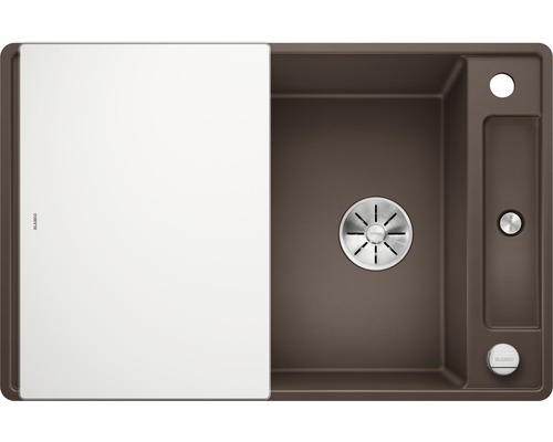 Blanco spoelbak met afdruiprek en zeefkorf