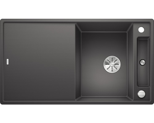 BLANCO Spoelbak Axia III 5 S rotsgrijs 51x91,5 cm Spoelbak van composietmateriaal met afdruiprek en wasbak