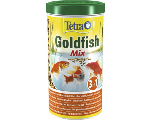 TETRA Pond Goldfisch Vijvervoer mix 1000 ml Tetra Goldfish Mix visvoer in een verpakking
