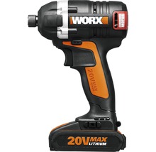 Worx accuslagschroevendraaier met 20 volt lithium-ionaccu