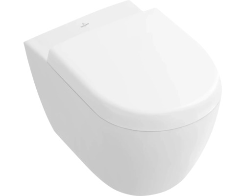 Wandcloset met diepspoeling van sanitairkeramiek met deksel