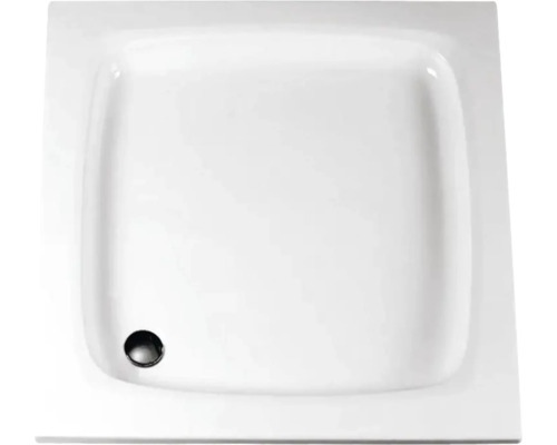 Vierkante douchebak van sanitairacryl met afvoer