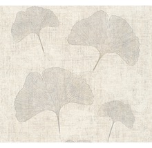 Behang met ginkgo-bladmotief