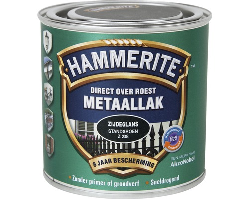 HAMMERITE Metaallak zijdeglans standgroen Z238 250 ml Hammerite Metaallak direct over roest