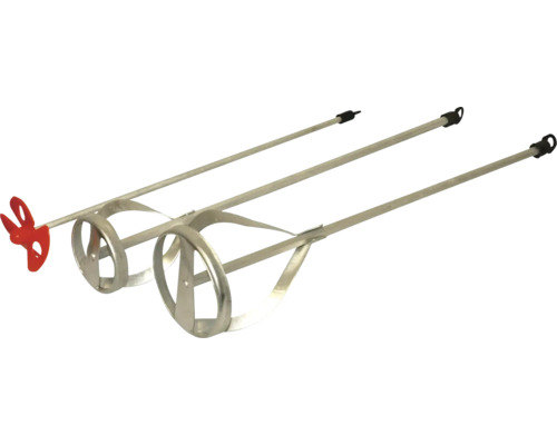 Drie metalen mortelmixers met mengkorf en opname