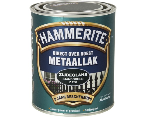 HAMMERITE Metaallak zijdeglans standgroen Z238 750 ml Hammerite metaallak, zijdeglans, direct over roest