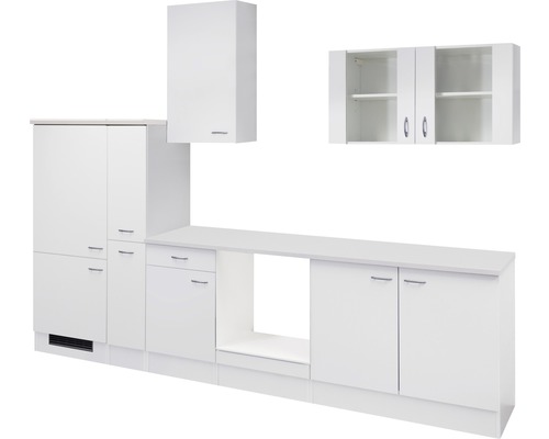 FLEX WELL Keukenblok zonder apparatuur Wito wit mat 300x60 cm