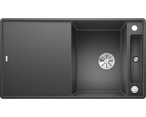 BLANCO Spoelbak Axia III 5 S-F rotsgrijs 50x90,5 cm Spoelbak met afdruiprek en afvoersysteem